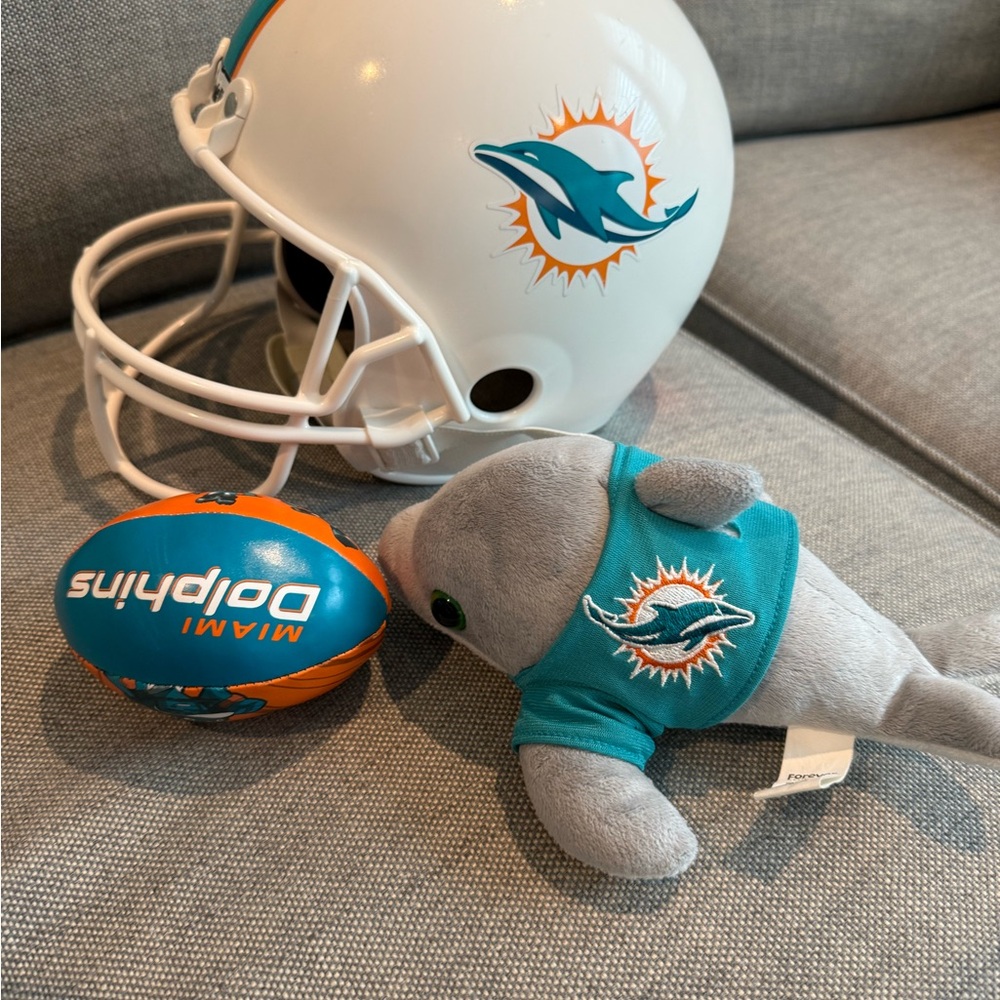 Forever Collectibles Miami Dolphins Kids Set - Teal, Orange, White